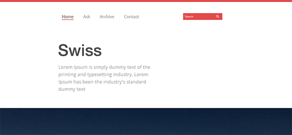 free responive web template html css Swiss