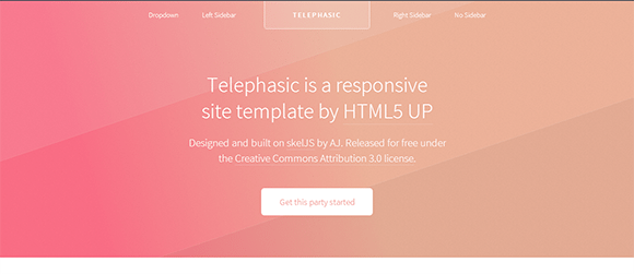 free responive web template html css Telephasic