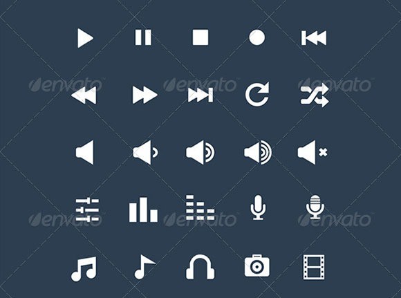 50 Multimedia Icon Set