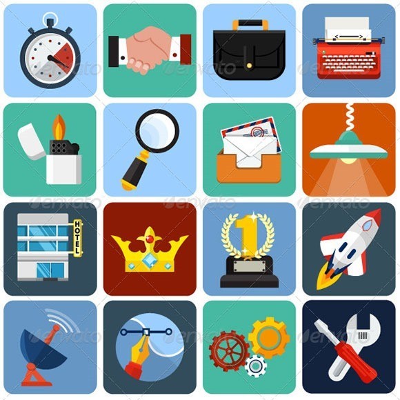 Flat Icons for Web and Application Set 1