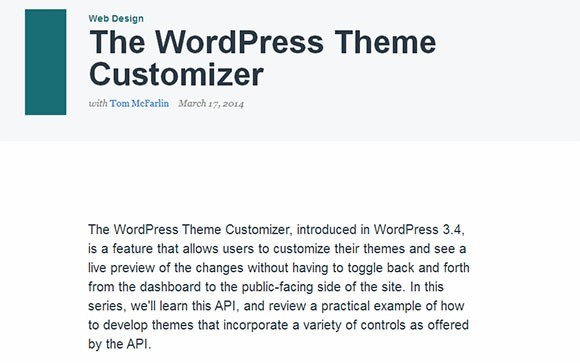 The WordPress Theme Customizer