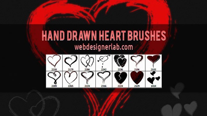 Hand Drawn Heart Brushes