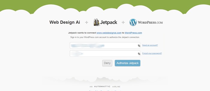 Authorize Jetpack