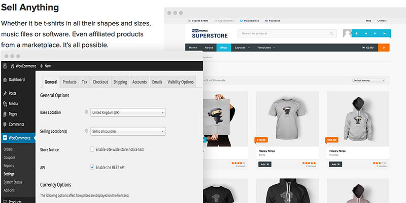 Add shopping cart and store to your WordPress website with WooCommerce.