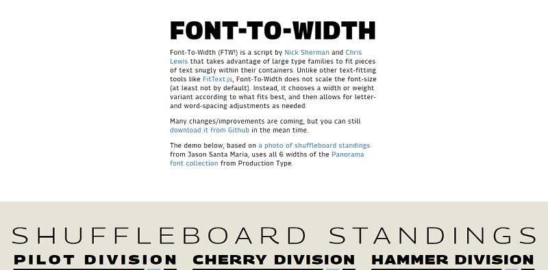 Font-to-Width