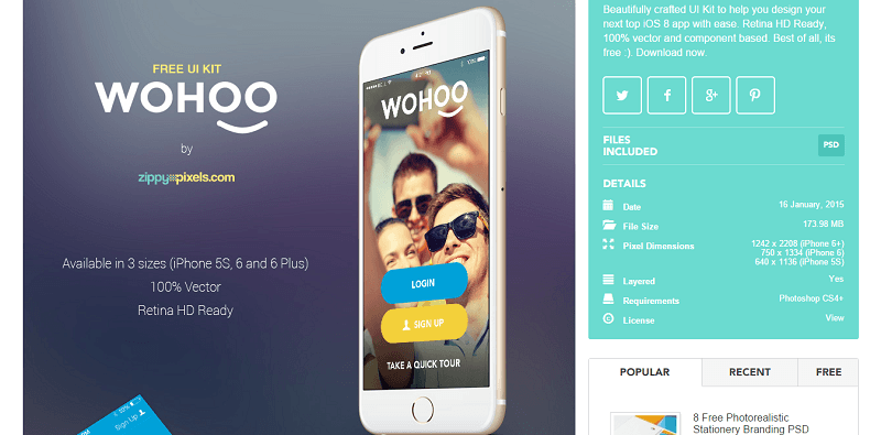 Woohoo is a UI kit for iOS