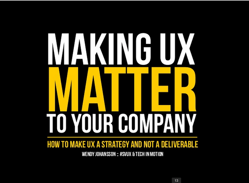 making ux matter