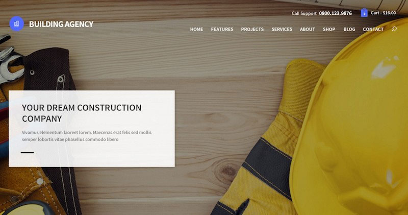 Building Agency - Blog and Shop PSD
