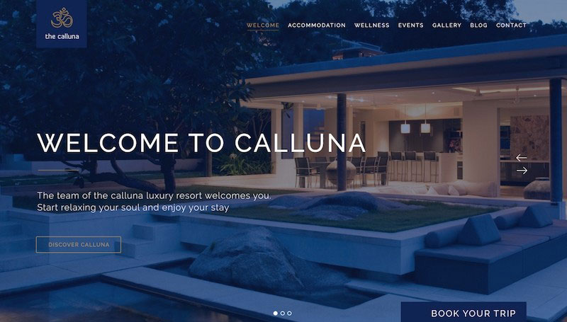 Calluna - Hotel, Resort & Spa PSD Template