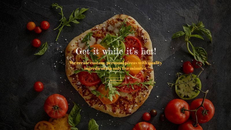 Margherita - Online Ordering Pizza Restaurant PSD