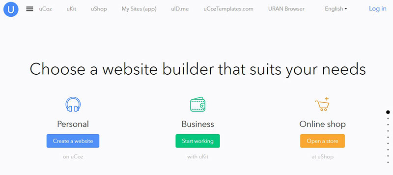uCoz-website-builder