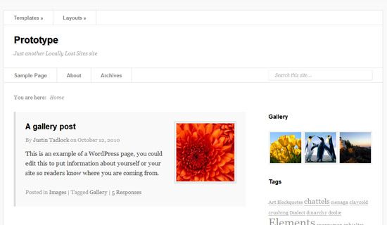 Prototype free wordpress theme