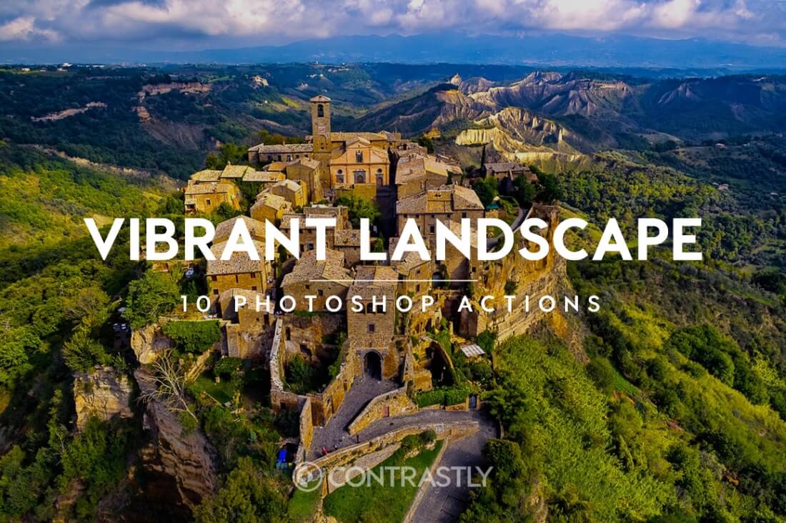 Vibrant Landscapes Photoshop Action Bundle Contrastly