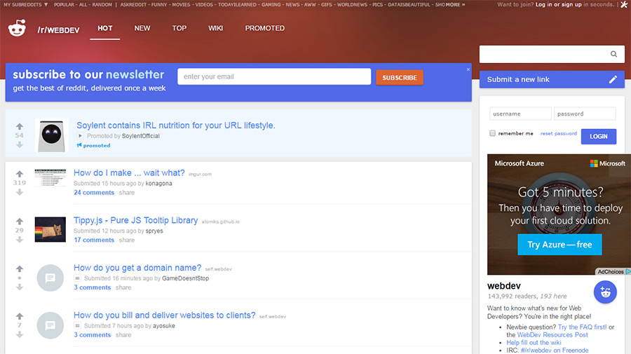 reddit r webdev