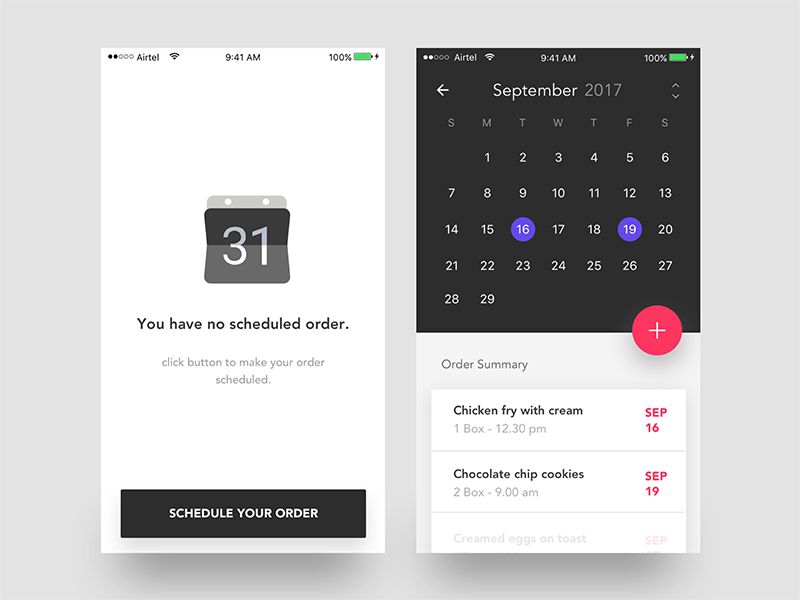 Stunning Examples of Calendar  Mobile App Design  