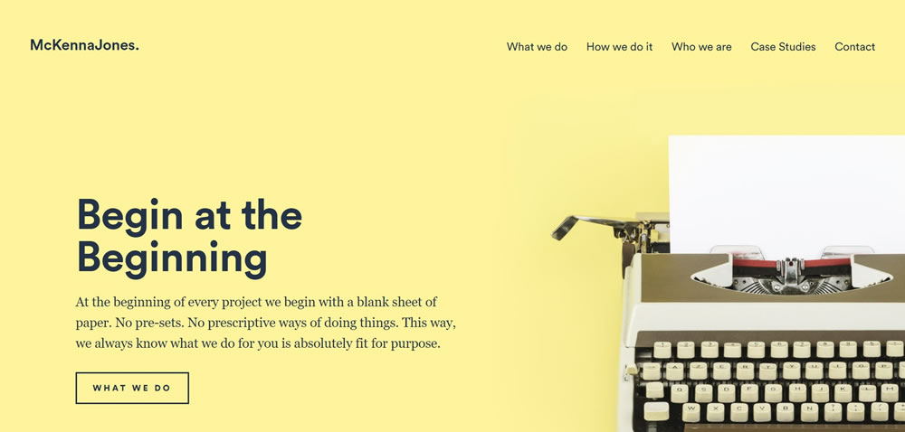 minimal web design inspiration