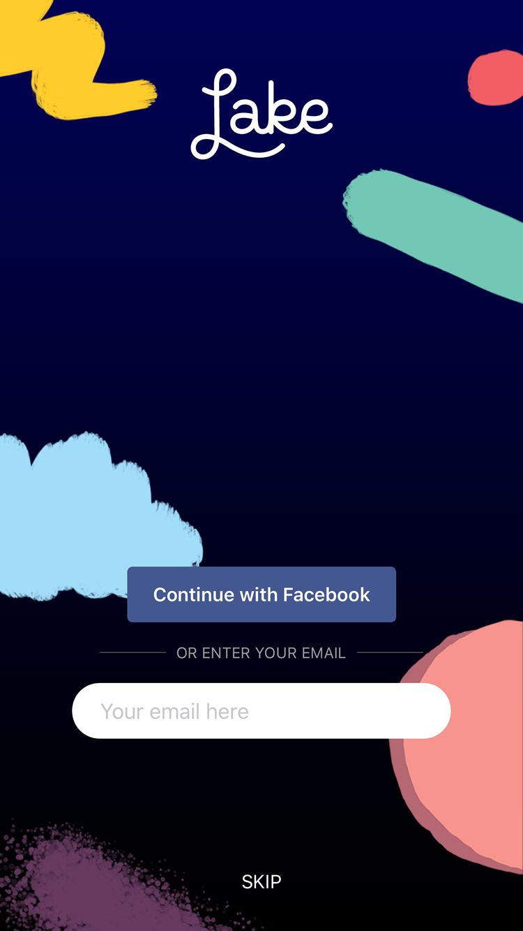 facebook app login screen