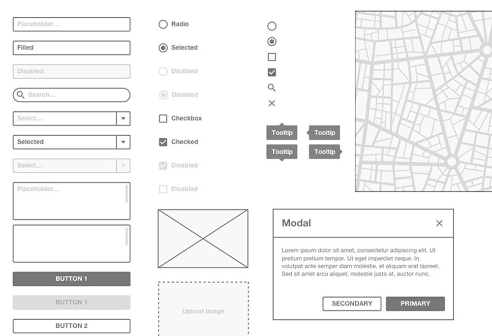 dark wireframe kit