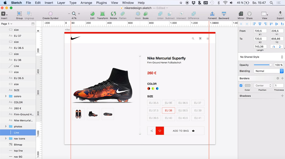 nike store ui redesign