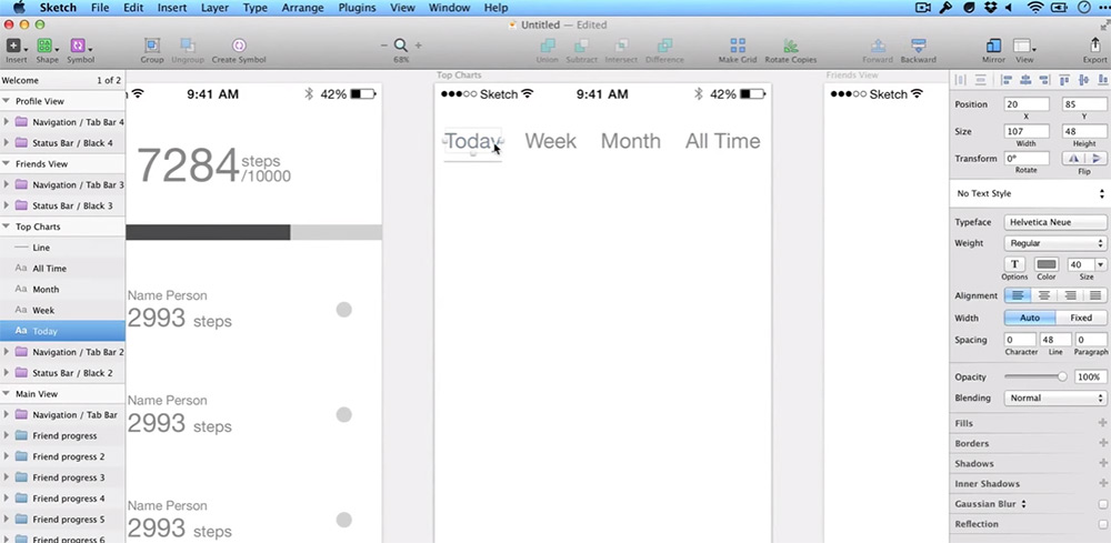 simple ios mockup sketch