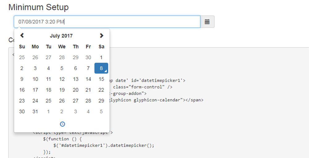 bootstrap datetime picker plugin