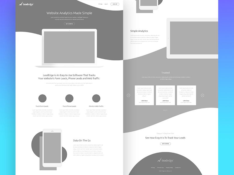 Lead Edge Hi-Fi Wireframe