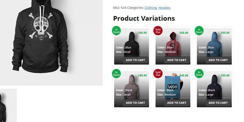 WooCommerce Product Variations Layouts