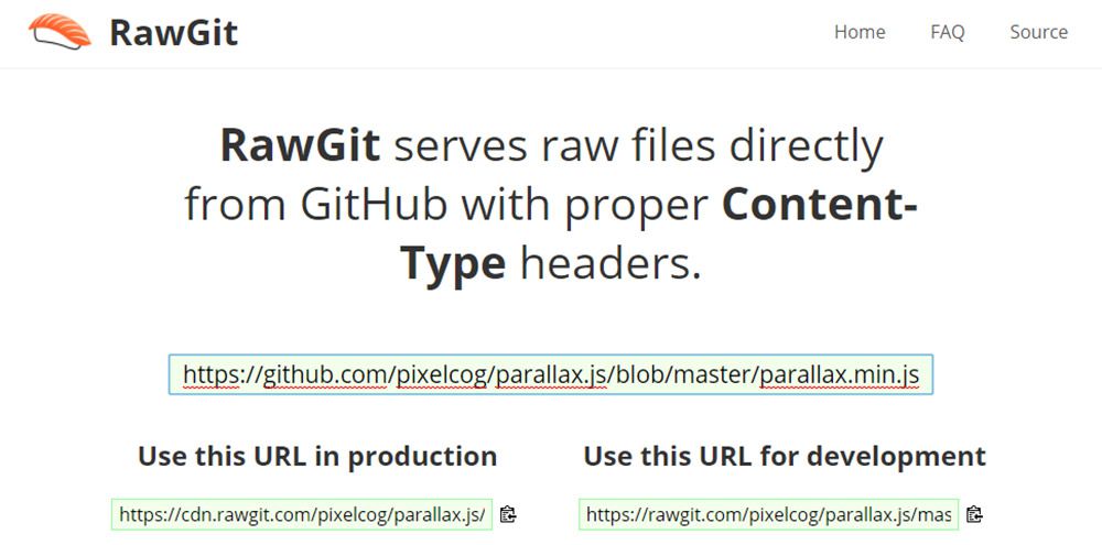 rawgit generate github