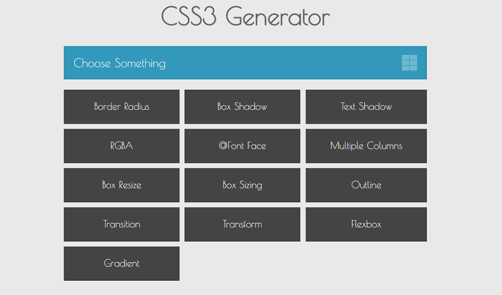 css3 generator webapp