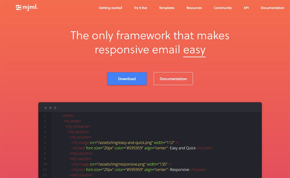 mjml newsletter framework