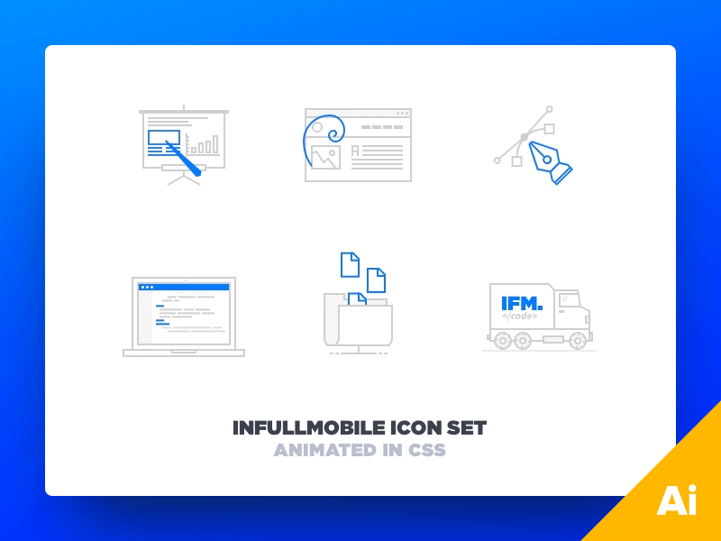 inFullMobile Icons Freebie Free After Effects Templates Web Design