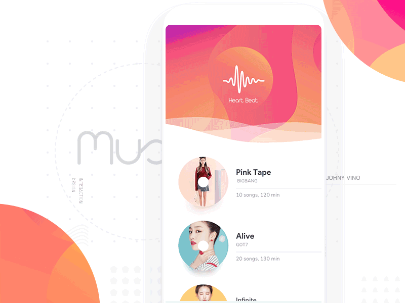 Album Radial Interaction Motion Design in Mobile Design