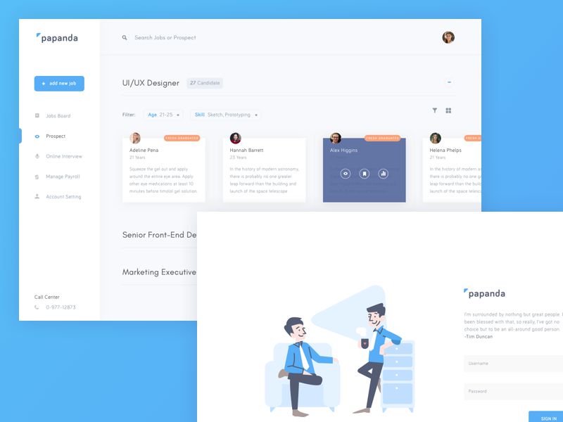 Papanda Inspiring Designed Admin Dashboard Layouts