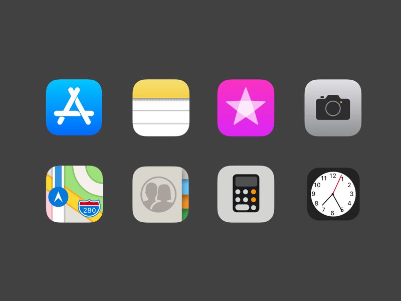 8 iOS 11 Icons Sketch Resource Free iOS 11 UI Kits Mockups Icon Sets