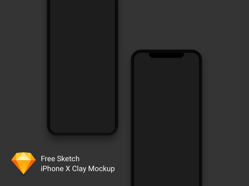 iPhone X Clay Free iOS 11 UI Kits Mockups Icon Sets