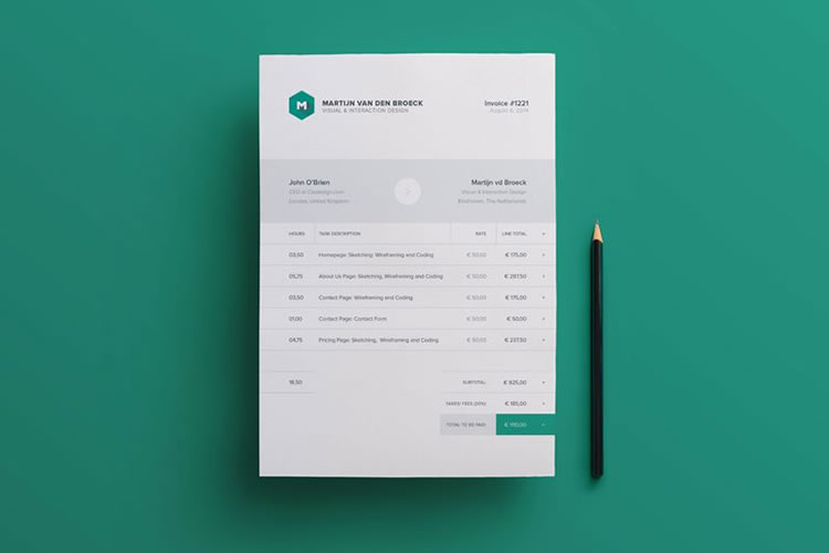 10 Free Invoice Templates for Creatives 1stWebDesigner