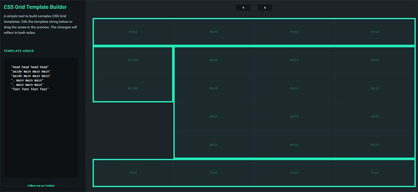 css grid template builder
