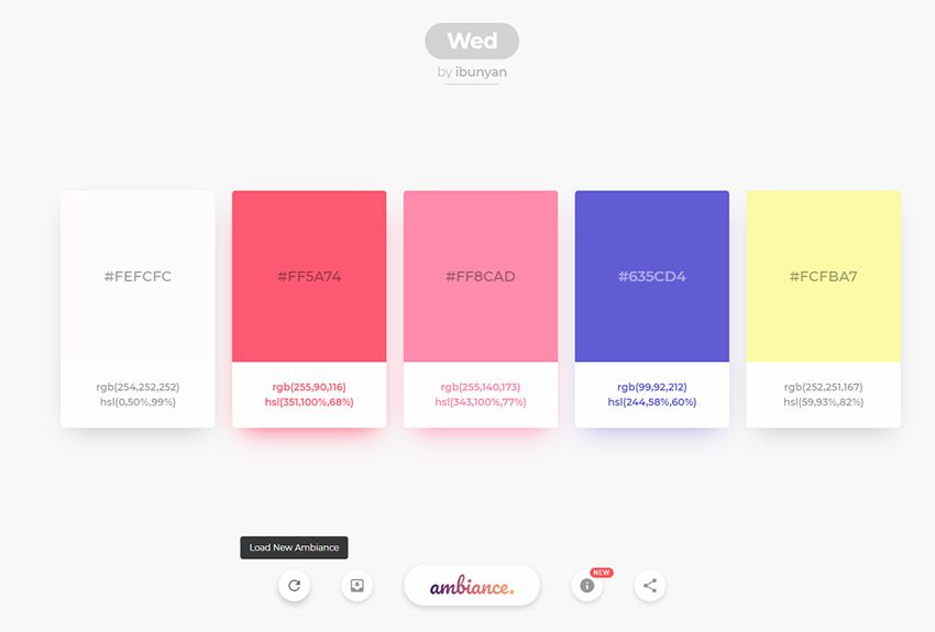 ambiance color webapp