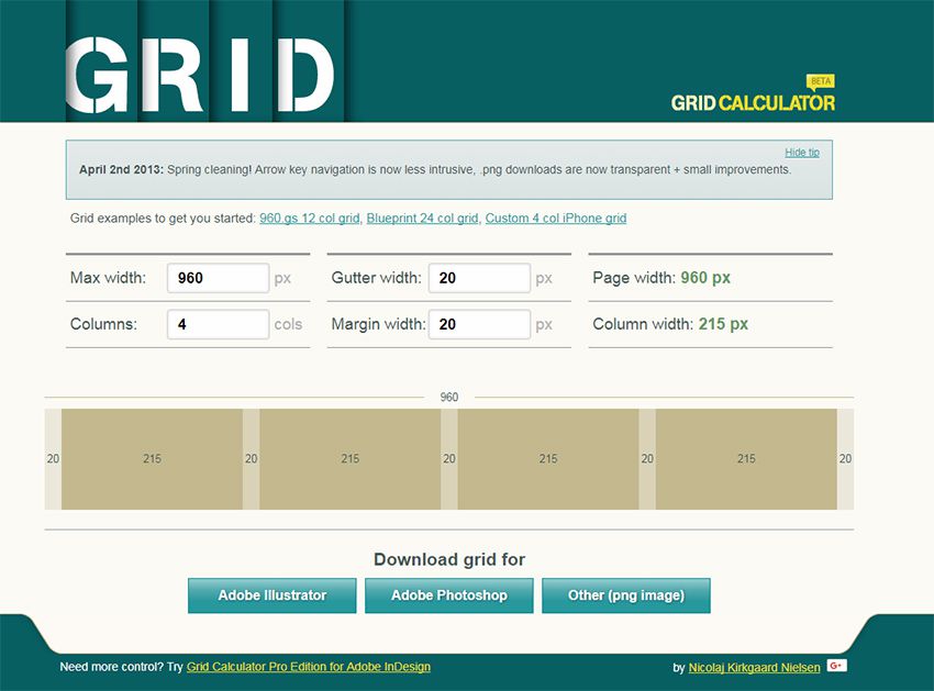 gridcalculator webapp