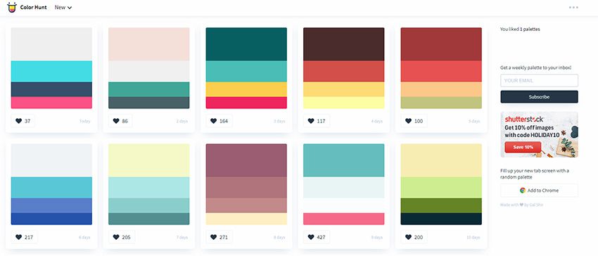 color hunt webapp