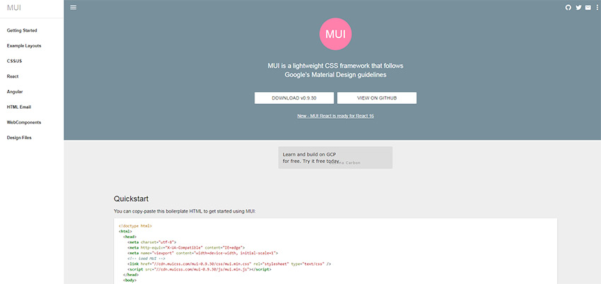 MUI Framework