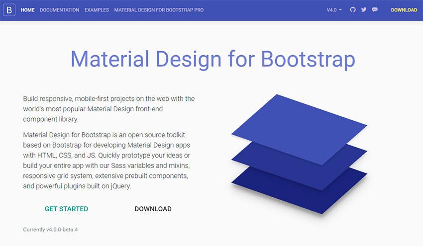 Bootstrap Material framework