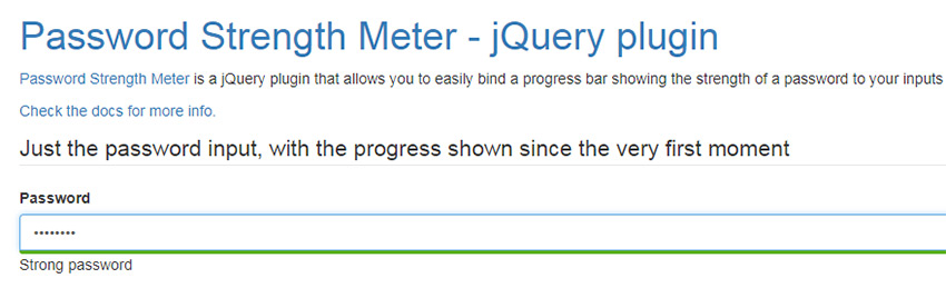 Password Strength Meter plugin