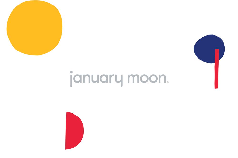 colorful logo design January Moon