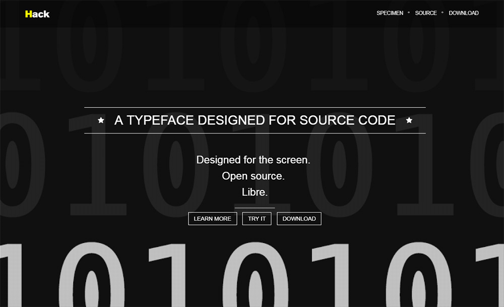 hack typeface