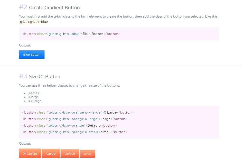 Gradient buttons