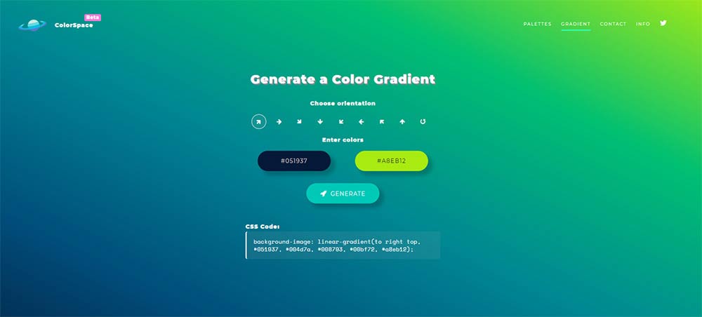 ColorSpace gradient