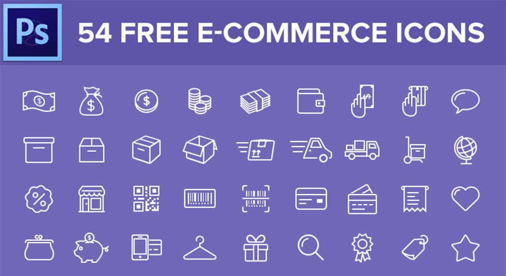 54 Ecommerce Icon Pack