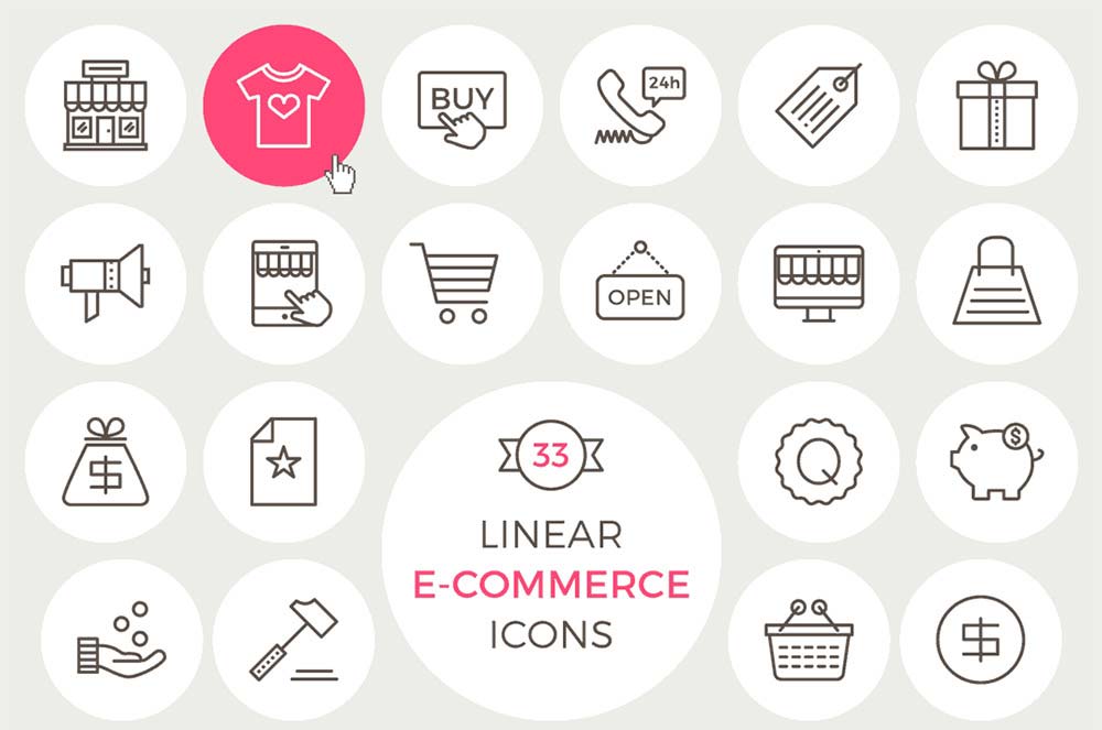 Linear Ecommerce Icons