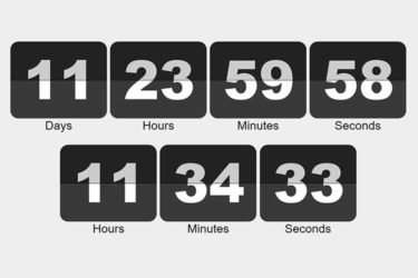 example jquery flipclock